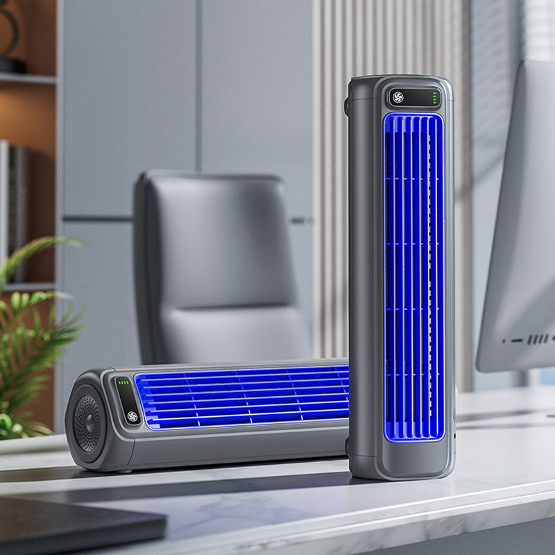 Przenośny Klimatyzator BreezeTower | Mobilny System Chłodzenia | Wentylator USB-C z Baterią