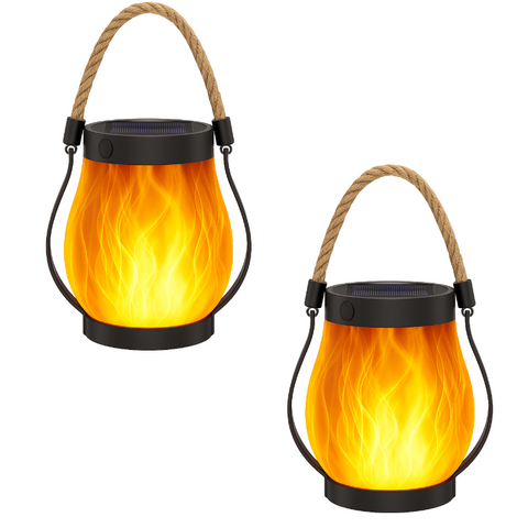 Lampa Flamina | Latarnia Solarna LED | Efekt Płomienia i Tryb USB