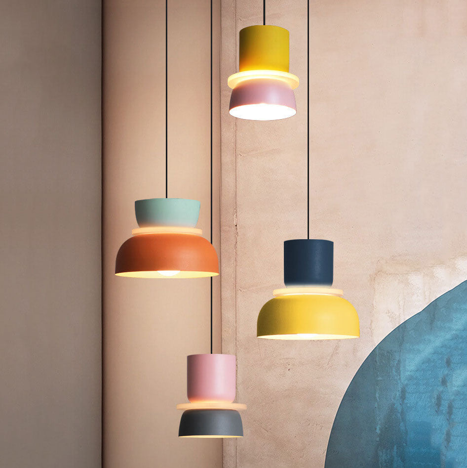 Lampa Wisząca Macaron | Skandynawski Styl | Kolorowy Metal
