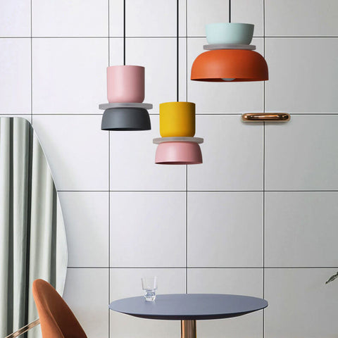 Lampa Wisząca Macaron | Skandynawski Styl | Kolorowy Metal