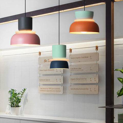Lampa Wisząca Macaron | Skandynawski Styl | Kolorowy Metal