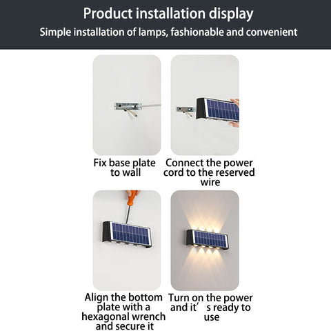 Lampa Solarna ArcLine | Zewnętrzne Oświetlenie Ścienne | Wodoodporna IP56 & Minimalistyczna