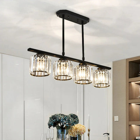 Lampa Wisząca Trevia | Żyrandol z Kryształowymi Kloszami | Metalowa Konstrukcja