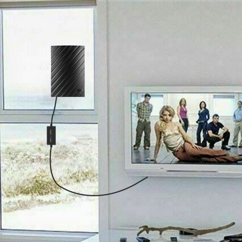 Wewnętrzna Antena TV | Antena Cyfrowa do Telewizji 4K | Wzmacniana Zasięgiem