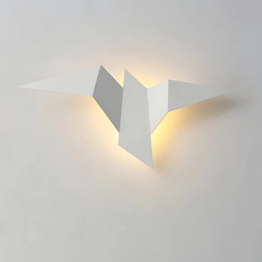 Lampa Origami Luno | Dekoracyjna Lampa Ścienna | Metalowa Forma Geometryczna