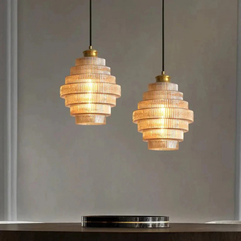 Lampa Wisząca Verona | Oświetlenie Sufitowe LED | Szkło i Mosiądz