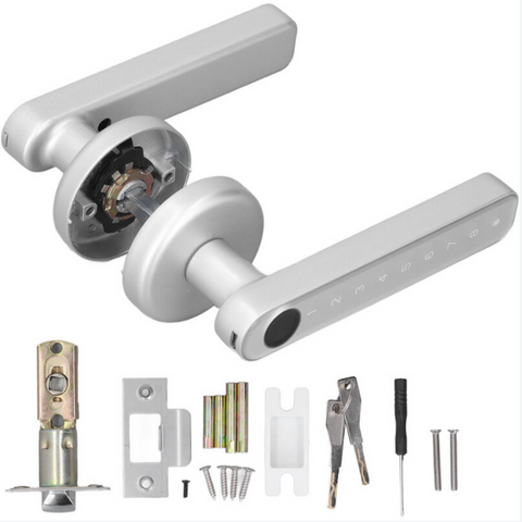 SmartSecure Klamka Biometryczna | Inteligentny Zamek do Drzwi | 4-w-1 Technologia Ochrony