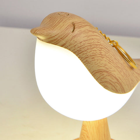 Birdy Glow | Lampka Nocna Dekoracyjna | Korpus Imitujący Drewno