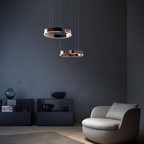 Lampa Wisząca Circa | Nowoczesna Lampa Sufitowa LED | Okrągła Forma z Metalu