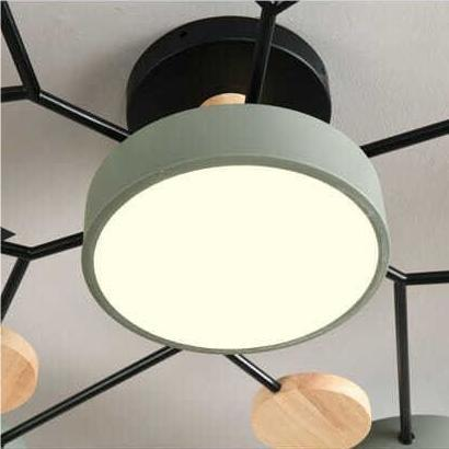 Arboris Multi | Lampa Sufitowa Dekoracyjna | Metal i Drewno