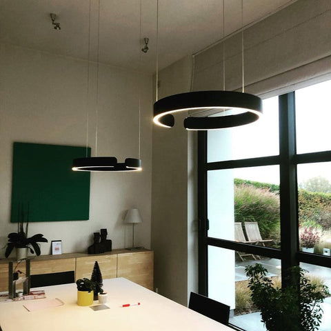 Lampa Wisząca Circa | Nowoczesna Lampa Sufitowa LED | Okrągła Forma z Metalu