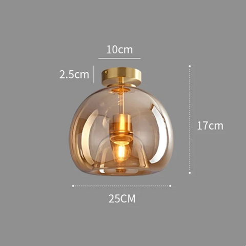 Lampa Wisząca Nubro | Nowoczesna Lampa z Przydymionego Szkła | Sufitowa Oprawa Loftowa