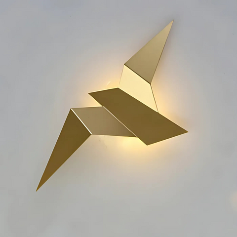 Lampa Origami Luno | Dekoracyjna Lampa Ścienna | Metalowa Forma Geometryczna