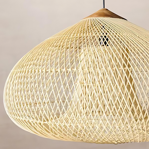 Lampa Wisząca Ayu | Rattanowa Lampa Sufitowa | Pleciona z Wikliny Wisterii