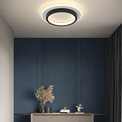 Plafon Doppio | Nowoczesna Lampa LED Sufitowa | Podwójny Pierścień Świetlny