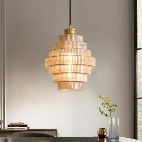 Lampa Wisząca Verona | Oświetlenie Sufitowe LED | Szkło i Mosiądz