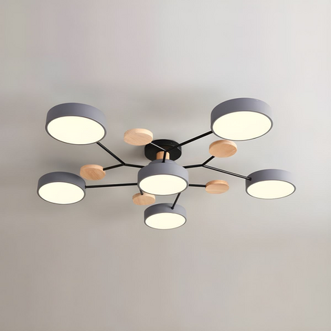 Arboris Multi | Lampa Sufitowa Dekoracyjna | Metal i Drewno