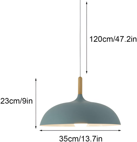 Lampa Wisząca Luno | Skandynawska Lampa Sufitowa | Żelazo i Drewno