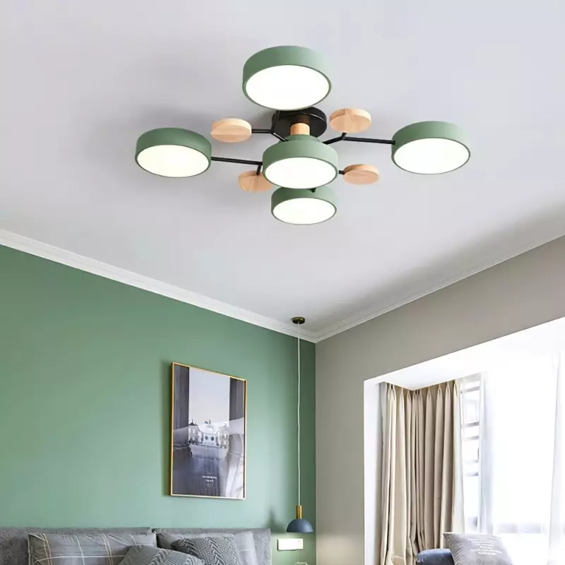 Arboris Multi | Lampa Sufitowa Dekoracyjna | Metal i Drewno