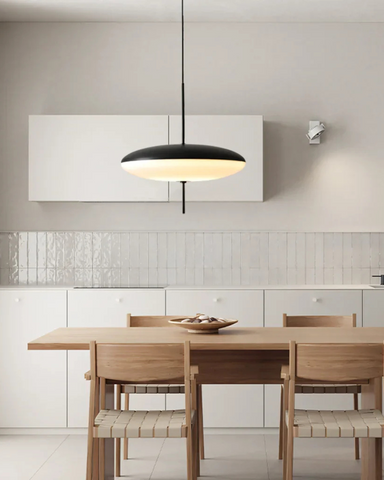 L’Éclipse | Lampa wisząca nowoczesna | Metal i akryl w stylu japandi