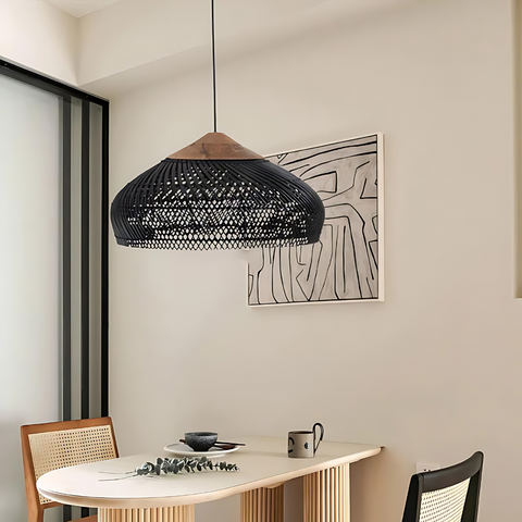 Lampa Wisząca Noa | Rattanowe Oświetlenie Sufitowe | Ręcznie Pleciony Bambus