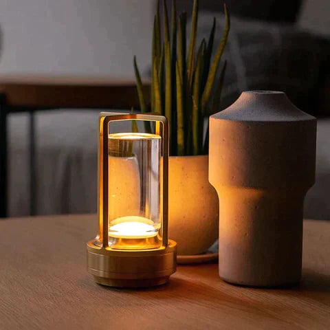 LATARNIA LUMIRA | Kryształowa Lampa LED | Dotykowa, USB, Styl Natural Elegance
