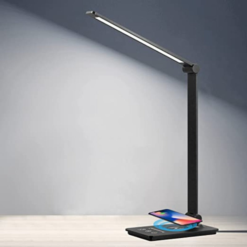 Lampa DeskCharge | Lampka biurkowa LED | Regulowane ramię z ładowarką bezprzewodową