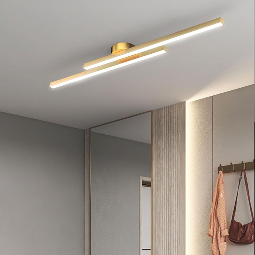 Lampa Sufitowa Linearis | Nowoczesne Oświetlenie LED | Złote Wykończenie