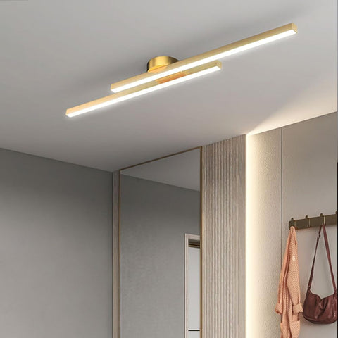Lampa Sufitowa Linearis | Nowoczesne Oświetlenie LED | Złote Wykończenie