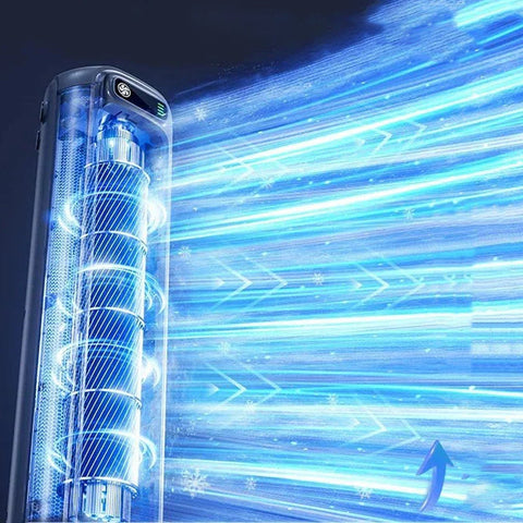 Przenośny Klimatyzator BreezeTower | Mobilny System Chłodzenia | Wentylator USB-C z Baterią