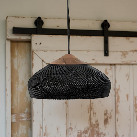 Lampa Wisząca Noa | Rattanowe Oświetlenie Sufitowe | Ręcznie Pleciony Bambus