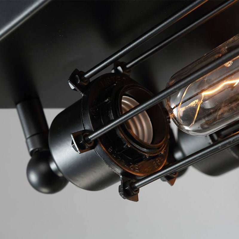 Plafon Epoch | Lampa sufitowa industrialna | Czarna metalowa oprawa