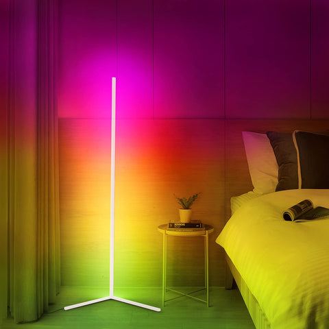 CornerGlow Lampa LED do Rogu | Lampa Podłogowa | Minimalistyczny Design z Aluminium