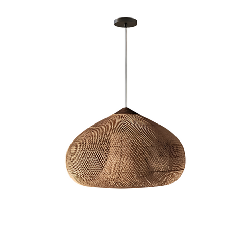 Lampa Wisząca Ayu | Rattanowa Lampa Sufitowa | Pleciona z Wikliny Wisterii