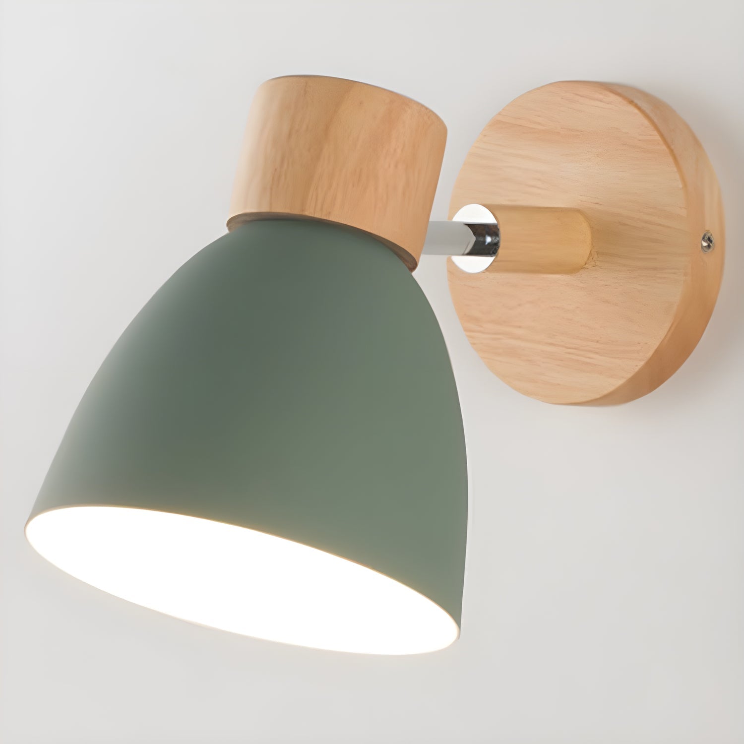 Kinkiet Tuli | Lampa Ścienna z Przełącznikiem Łańcuszkowym | Drewno i Metal
