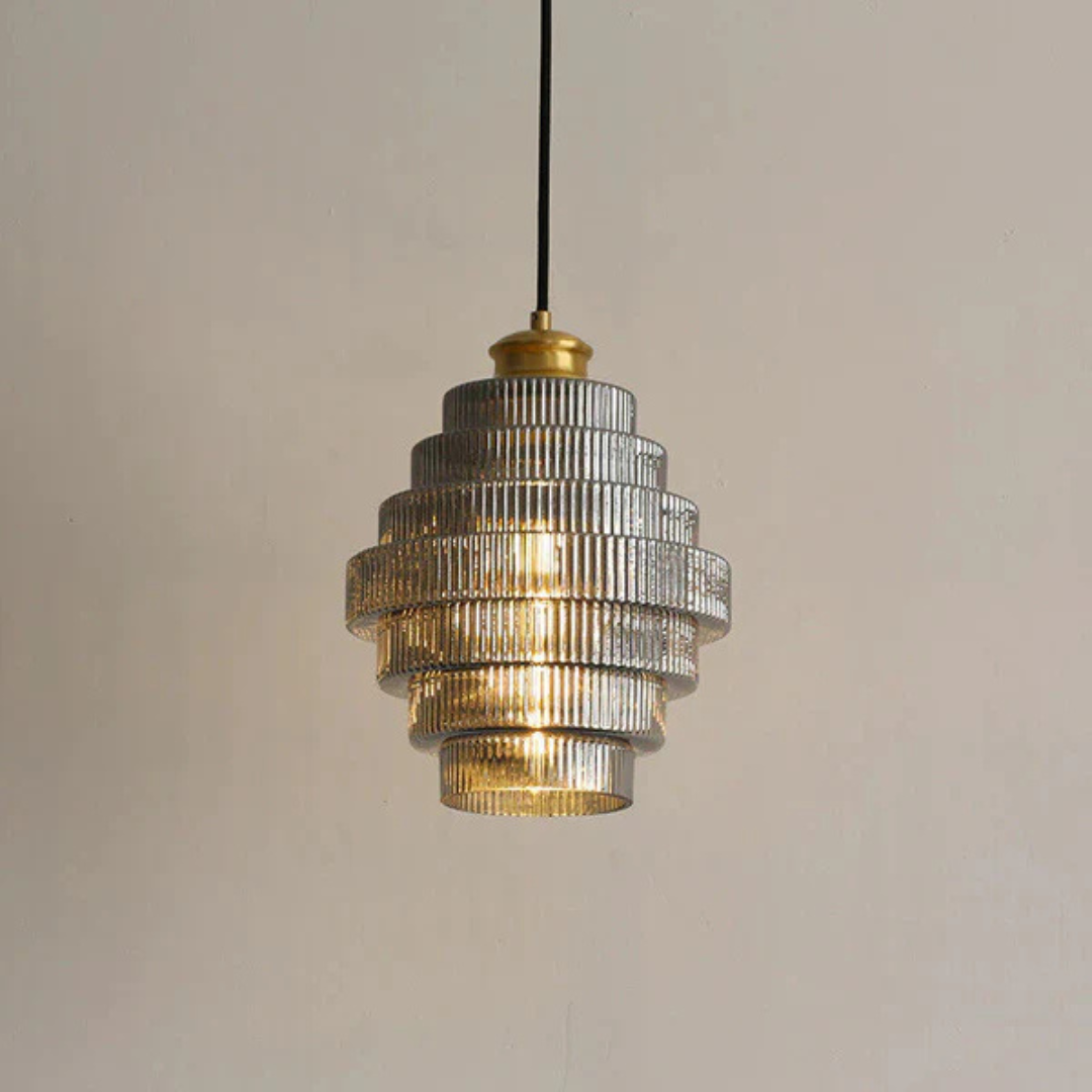 Lampa Wisząca Verona | Oświetlenie Sufitowe LED | Szkło i Mosiądz