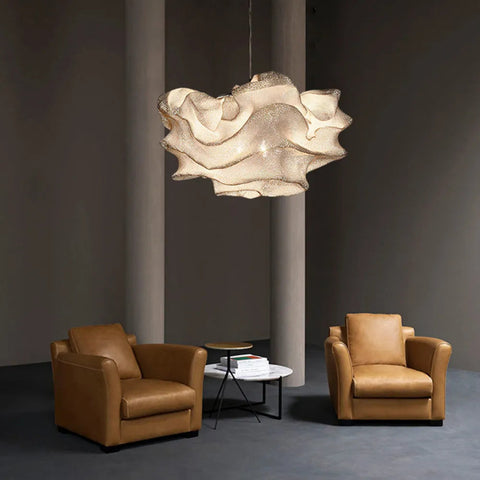 Lampa wisząca Nebula | Designerskie oświetlenie sufitowe | Stal nierdzewna w kształcie chmury