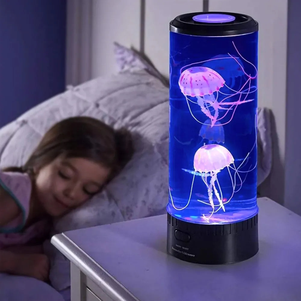 Lampa AquaLuma | Dekoracyjna Lampa LED z Meduzami | Akryl + USB
