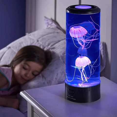 Lampa AquaLuma | Dekoracyjna Lampa LED z Meduzami | Akryl + USB