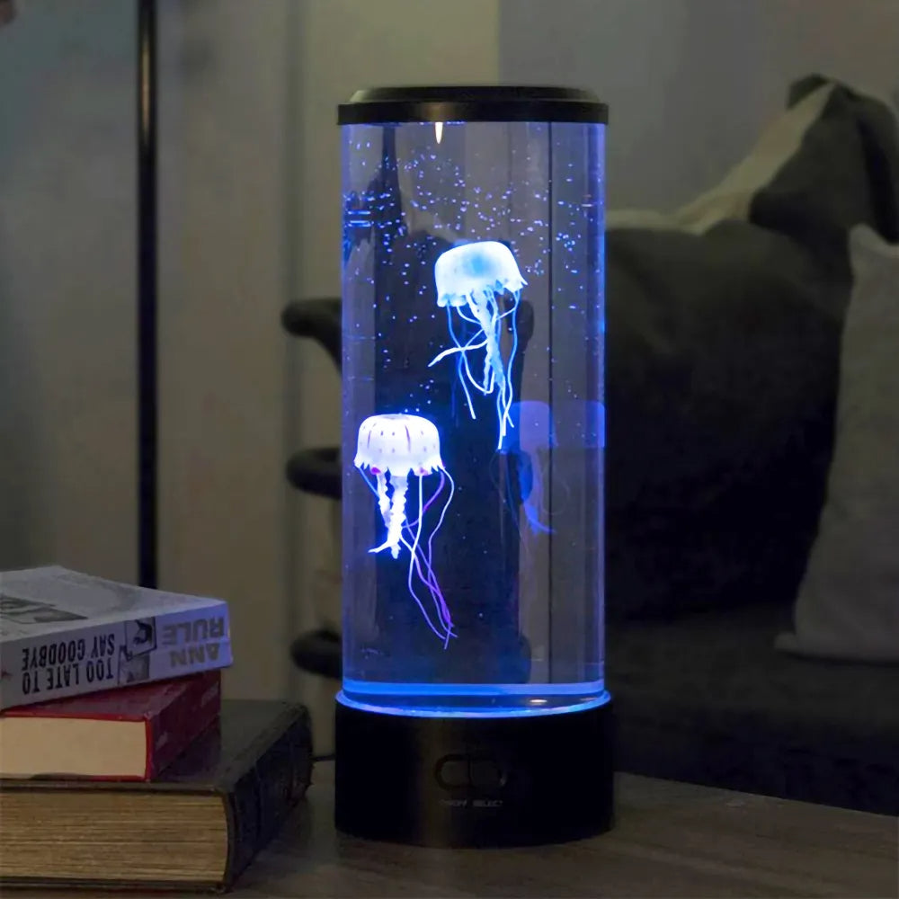 Lampa AquaLuma | Dekoracyjna Lampa LED z Meduzami | Akryl + USB