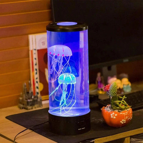 Lampa AquaLuma | Dekoracyjna Lampa LED z Meduzami | Akryl + USB