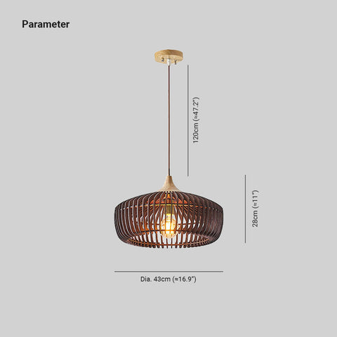 Lampa Sora | Lampa wisząca drewniana | Styl japońsko-skandynawski