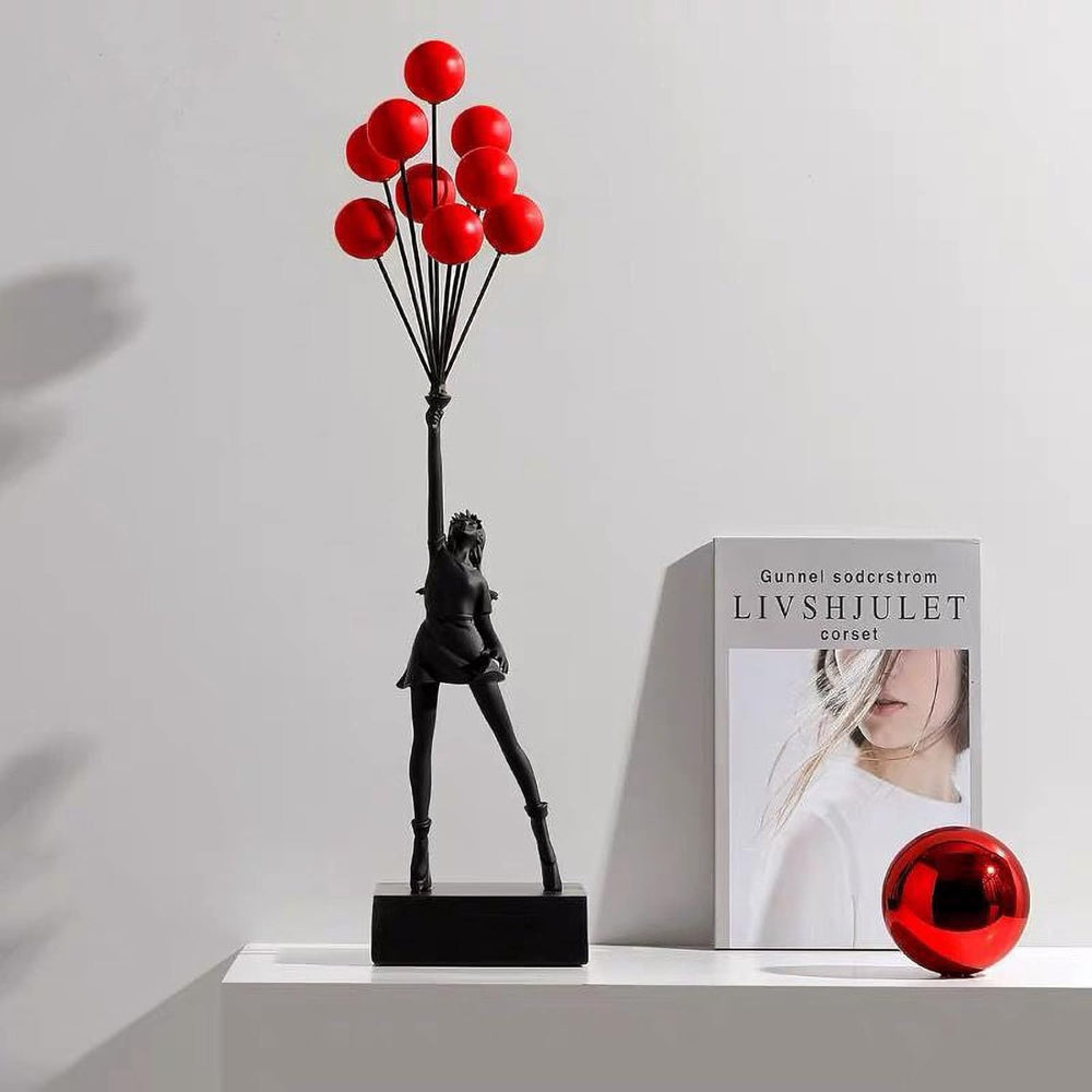 Balloon Dreams | Dekoracyjna figurka artystyczna | Rzeźba z żywicy z motywem balonów