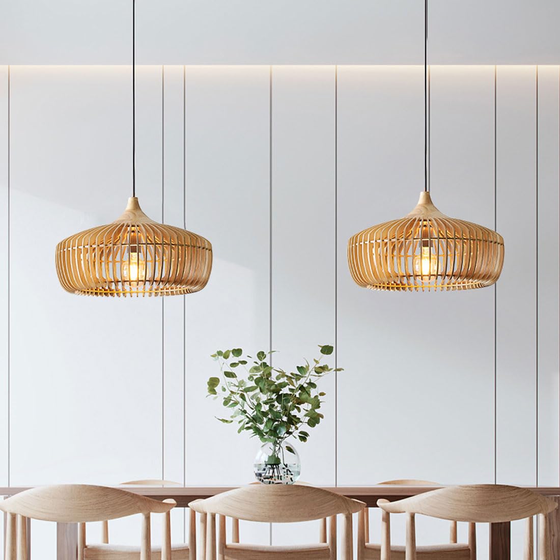 Lampa Sora | Lampa wisząca drewniana | Styl japońsko-skandynawski