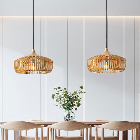 Lampa Sora | Lampa wisząca drewniana | Styl japońsko-skandynawski