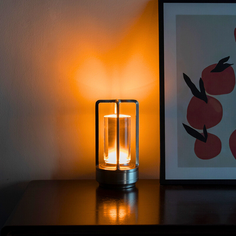 LATARNIA LUMIRA | Kryształowa Lampa LED | Dotykowa, USB, Styl Natural Elegance