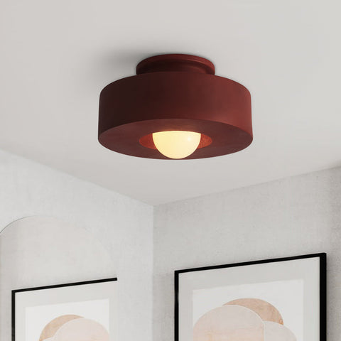 Lampa Sufitowa Kumo | Geometryczne Oświetlenie Wabi-Sabi | Metal i Żywica