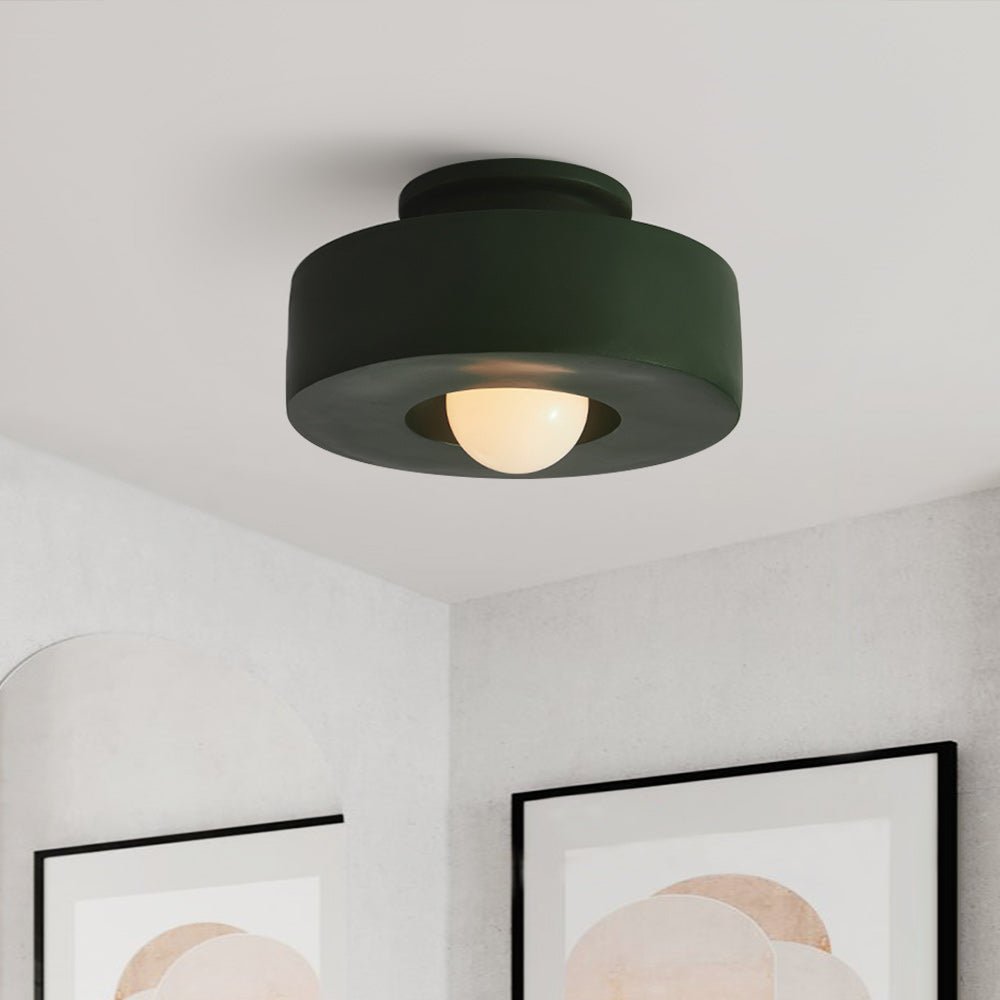 Lampa Sufitowa Kumo | Geometryczne Oświetlenie Wabi-Sabi | Metal i Żywica