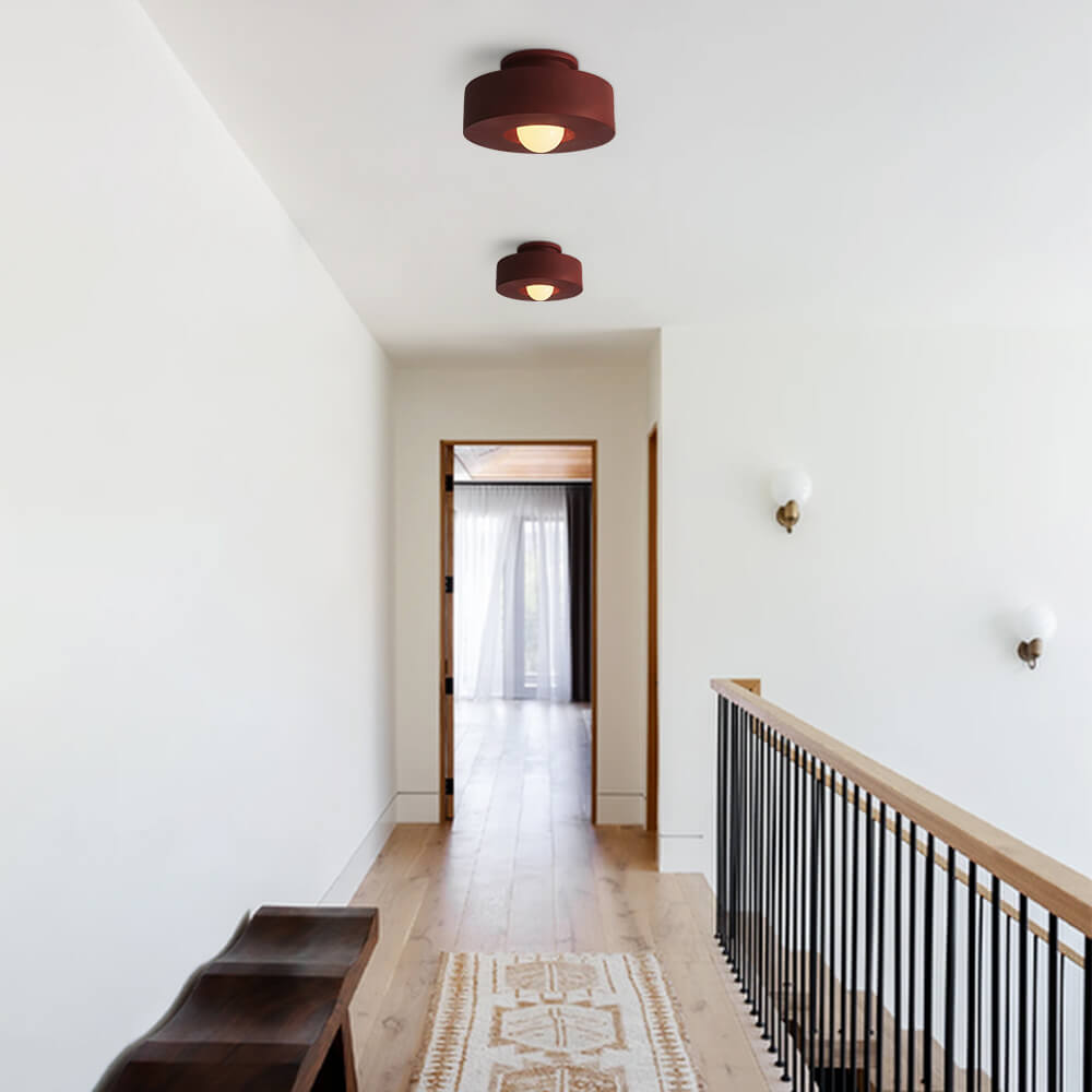 Lampa Sufitowa Kumo | Geometryczne Oświetlenie Wabi-Sabi | Metal i Żywica