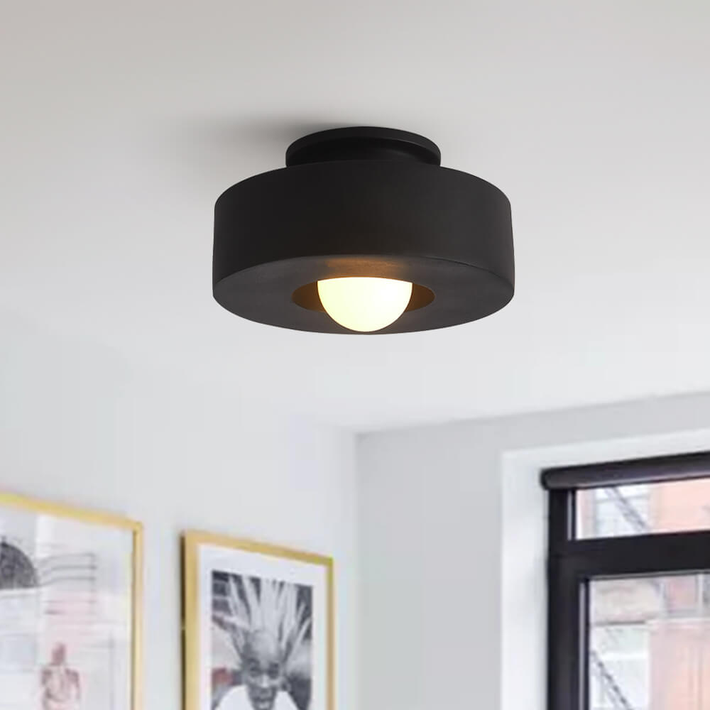 Lampa Sufitowa Kumo | Geometryczne Oświetlenie Wabi-Sabi | Metal i Żywica